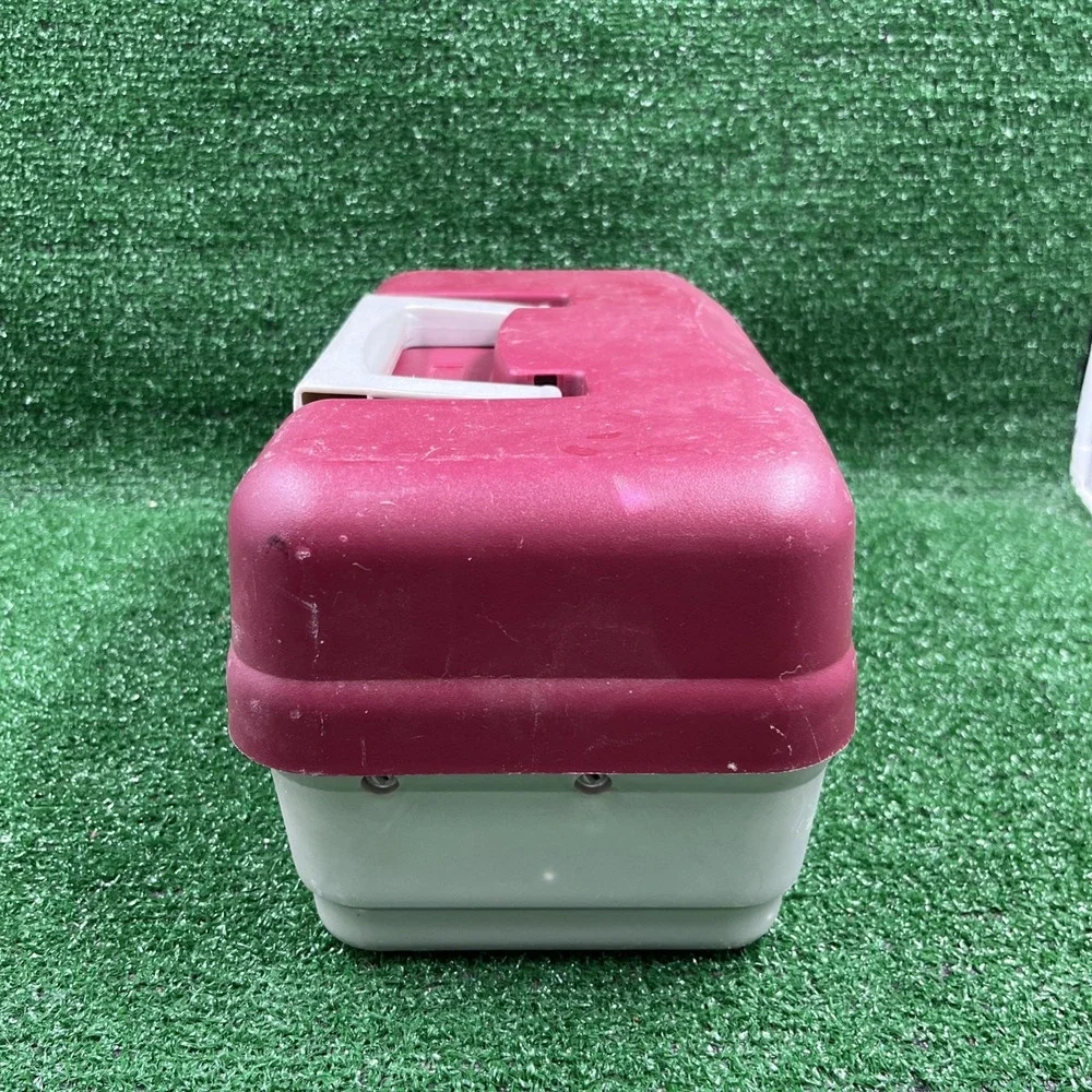 Plano‎ 1500 Tackle Box 1 Tray Made in USA Vintage Red Gray